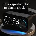 Mirror Alarm Clock Bluetooth Speaker Digital Display Music Player