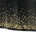 Black and Gold Plastic Tablecloth - 4 Pack - 54 X 108 Gold Dot