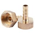 3 Pcs 1/2 Bsp Female Thread 8mm Gas Hose Barbed Fitting Gold