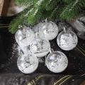 6pcs Christmas Ball for Christmas Tree Decoration Clear Baubles Decor