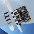 Pcie to Usb3.0 Expansion Card Support Pci-e X1 X4 X8 X16 Interface