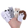 5pcs Finger Puppets Biological Animal Puppet Plush Toys Child B