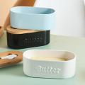 Butter Box Ceramic Butter Dish with Knife Cheese Food Container C