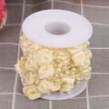 10m/roll Rose Artificial Pearl Wire Beads String Diy Decor (beige)