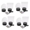 4 Pieces Clear Acrylic Sheets and 4 Pieces Light Base (black Base)