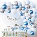 Blue Balloons Garland Arch Kit for Baby Shower 107 Pcs Balloons Arch