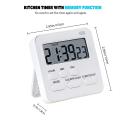 Kitchen Timer,egg Timer with Clock,digital Timer with Lcd Loud Alarm