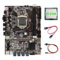 B75 Btc Mining Motherboard+i3 2120 Cpu+sata Cable+switch Cable