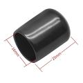 10pcs Rubber End Caps 16mm Id Pvc Round Tube Bolt Cap Cover Black