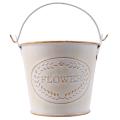 Shabby Chic Iron Flower Buckets Plants Planter Pot Bucket