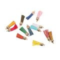 250 Pieces Keychain Tassels Bulk Colored Leather Tassel Pendants