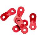 30 Pcs Aluminum Alloy Rope Cord Adjuster, Rope Adjuster Adjusters Red