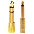 12x 6.35mm Male to 3.5mm Female Stereo Jack Adapter,gold 3-conductor