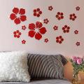 3d Crystal Floral Wall Stickers, Removable Mirror , Diy Home Decor -2