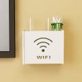 White Floating Wall-mounted Wifi Router Bracket, (smile Pattern)