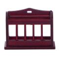 1/12 Dollhouse Miniature Display Shelf Rack for 1/12 Scale Decor Red