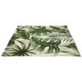 Plants Pattern Linen Waterproof Tablecloths Decorative 90x90cm