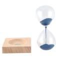 Wood Glass + Iron Powder Sand Flowering Magnetic Hourglass
