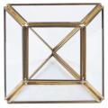 Diamond Shape Box Organizer Geometry Glass Cosmetic Storage Box