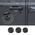 Door Lock Trim Cover External Accessories Trim, Abs Carbon Fiber