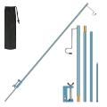 Camping Lantern Stand, 47 Inch with Stake & Hook, Height Adjustable