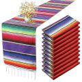 12 Pcs Mexican Table Runner Mexican Party Table Blanket Runner