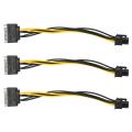 Ssd / Sata Iii Hard Connection Cables Power Splitter Cable 6 Pack