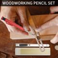 5 Pcs Solid Carpenter Pencil Set with 18 Refills and 1 Utility Knife