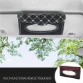 Car Sun Visor Tissue Box Leather Tissue Box Hanger Sun Visor Type