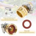Garden Hose Repair Connector Stainless Steel Clamp Male and Female