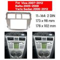 2 Din Stereo Radio Dvd Player Frame Panel Trim for Toyota Vios 07-12