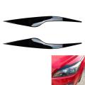 Car Glossy Black Headlights Eyebrows Eyelids Cover Eyelash Head