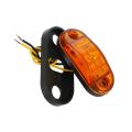 50pcs Amber 2 Led Oval Clearance Trailer Car Side Marker Tail Lamp