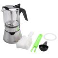 Moka Pot-espresso Maker, Glass & Stainless Steel Moka Pot, 240ml