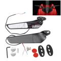 Motorcycle Modified Fixed Wind Wing Rearview Mirror with Light