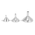 3 Pack Stainless Steel Funnels Set for Kitchen Use Filling Bottles