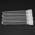 100pcs Clear Plastic Test Tubes with White Screw Caps Bottles