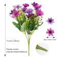 Artificial Wildflowers Fake Daisy Silk Faux Flowers Purple