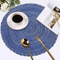 Round Braided Placemats for Dining Table Non-slip Kitchen Table Mats