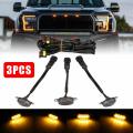 3x Smoked Lens Amber Led Front Grille Running Lights Lamps for Ford