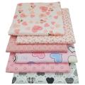 6 Pcs Quilting Fabric Print Pure Cotton Love Pattern Squares Sheets