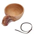 Hand Carved Animal Rubber Wooden Water Cup Camping Coffee Cups -4