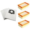 For Karcher Dust Bags Filters for Wd4 Wd5 Wd6 Premium Mv4 Mv5 Mv6