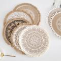 4pcs Woven Placemats Portable Tassel Placemats(d)