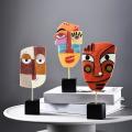 Face Art Crafts Decorative Traditional Figurines Home Decoration D