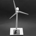 Solar Powered 3d Windmill Assembled Education Kids Toy Gift White