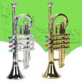 Trumpet 4 Tones 4 Colored Keys for Children Party Toy Silver