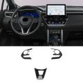 For Corolla Cross 2020-2022 Steering Wheel Button Cover Carbon Fiber
