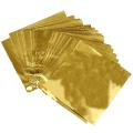 100pcs Sweets Candy Package Foil Paper Square (gold)