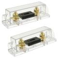 2 Pcs 300a Transparent Case Anl Fuse Holder and 2 Pieces Of 300a
